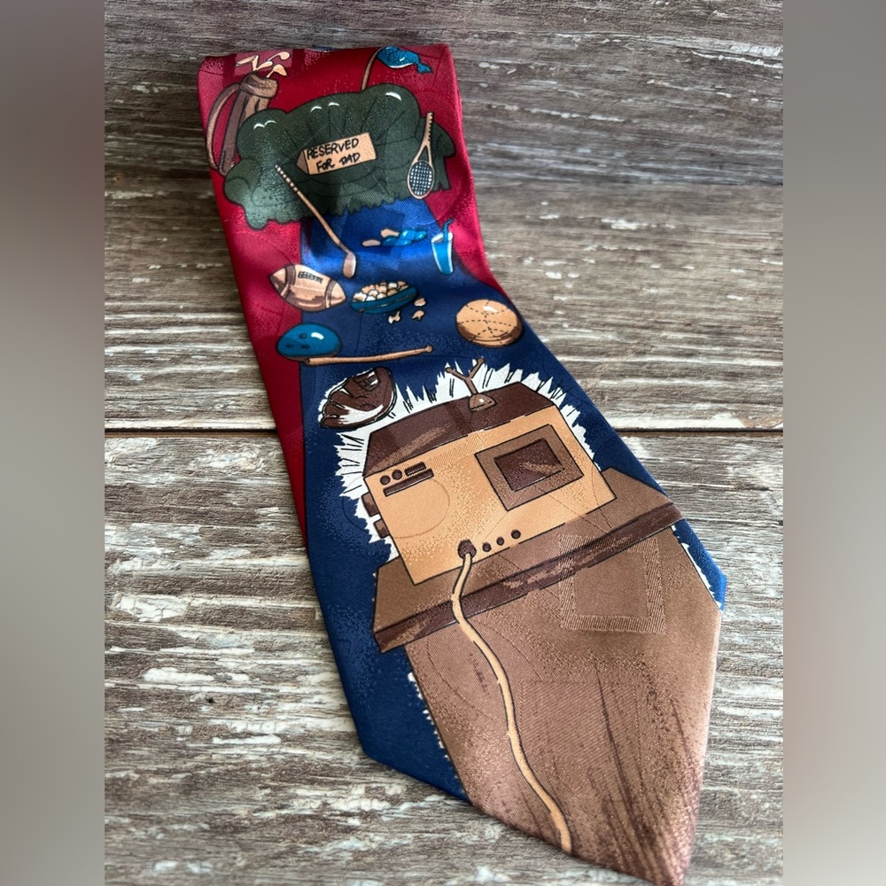 Thinking of You necktie men’s formal wear tie vintage Dads sports TV‎ colorful